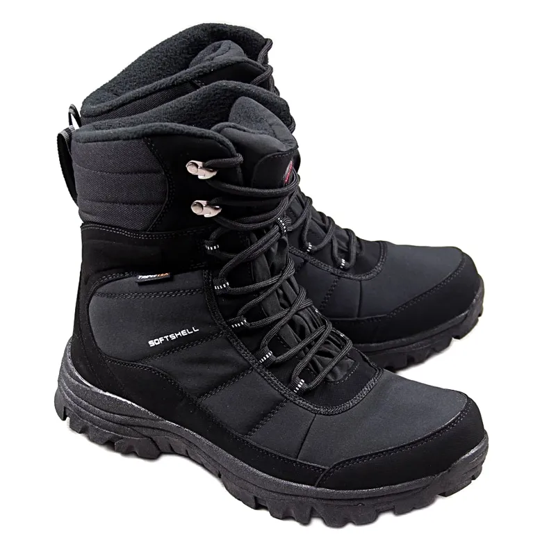 American Club Bottes avec une membrane isolée avec polaire SN01/22 noir le noir