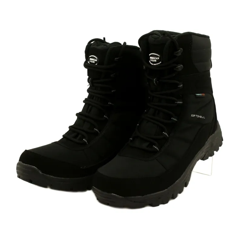 American Club Bottes avec une membrane isolée avec polaire SN01/22 noir le noir