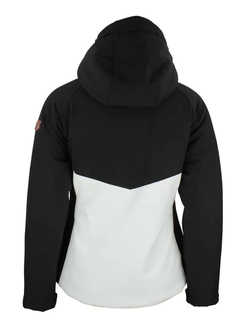 Blouson de ski femme AFOLIR - Blanc Noir