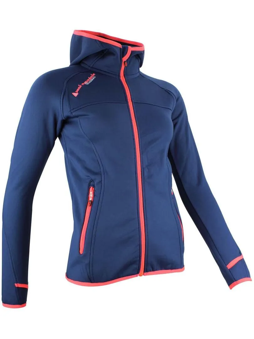 Blouson polarshell femme ACAMPUS - Bleu marine