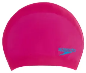 Bonnet de Bain Junior Speedo pour Cheveux Longs Rose/Bleu