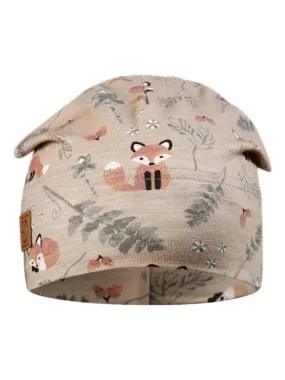 Bonnet d'automne en coton Nordic Woodland (0-6 mois) - Marron