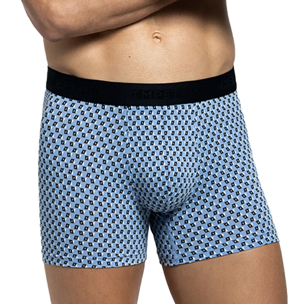 Boxer tendance pour homme Wagons bleu ciel à motifs de chez Impetus.