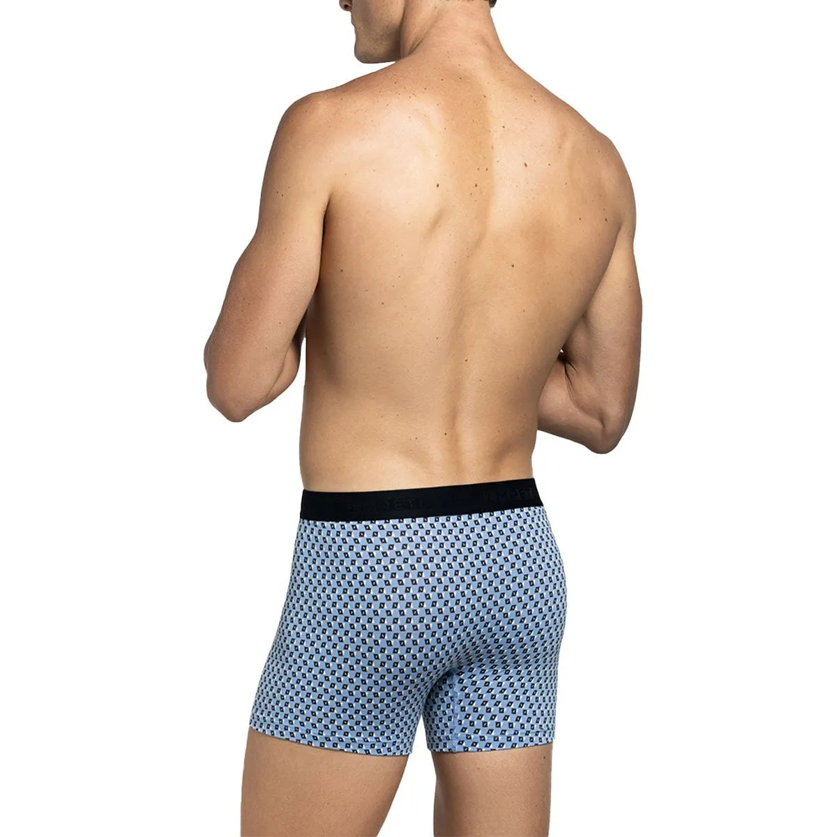 Boxer tendance pour homme Wagons bleu ciel à motifs de chez Impetus.