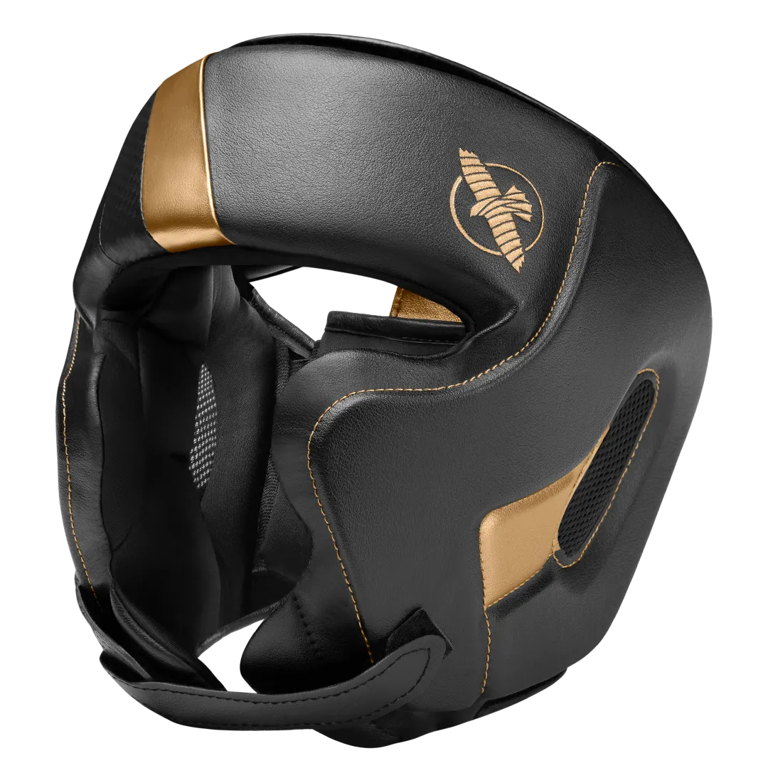 Casque de Boxe Hayabusa T3 - Sans Menton - Noir/Or