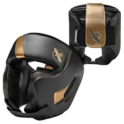 Casque de Boxe Hayabusa T3 - Sans Menton - Noir/Or