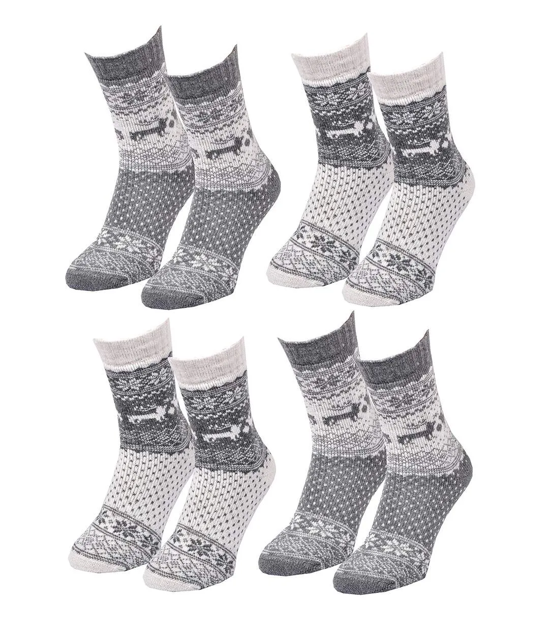 Chaussettes Femme WINTER SOCKS Pack de 4 Paires 0832 LAINE BOUCLETTE