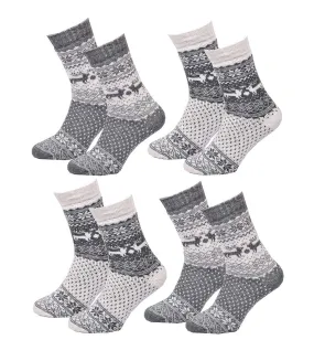 Chaussettes Femme WINTER SOCKS Pack de 4 Paires 0832 LAINE BOUCLETTE