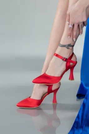 Chaussure de soirée Satin Rouge AB1086