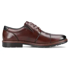 Chaussures confortables en cuir pour hommes avec élastique, marron, Rieker 15320-25 brun