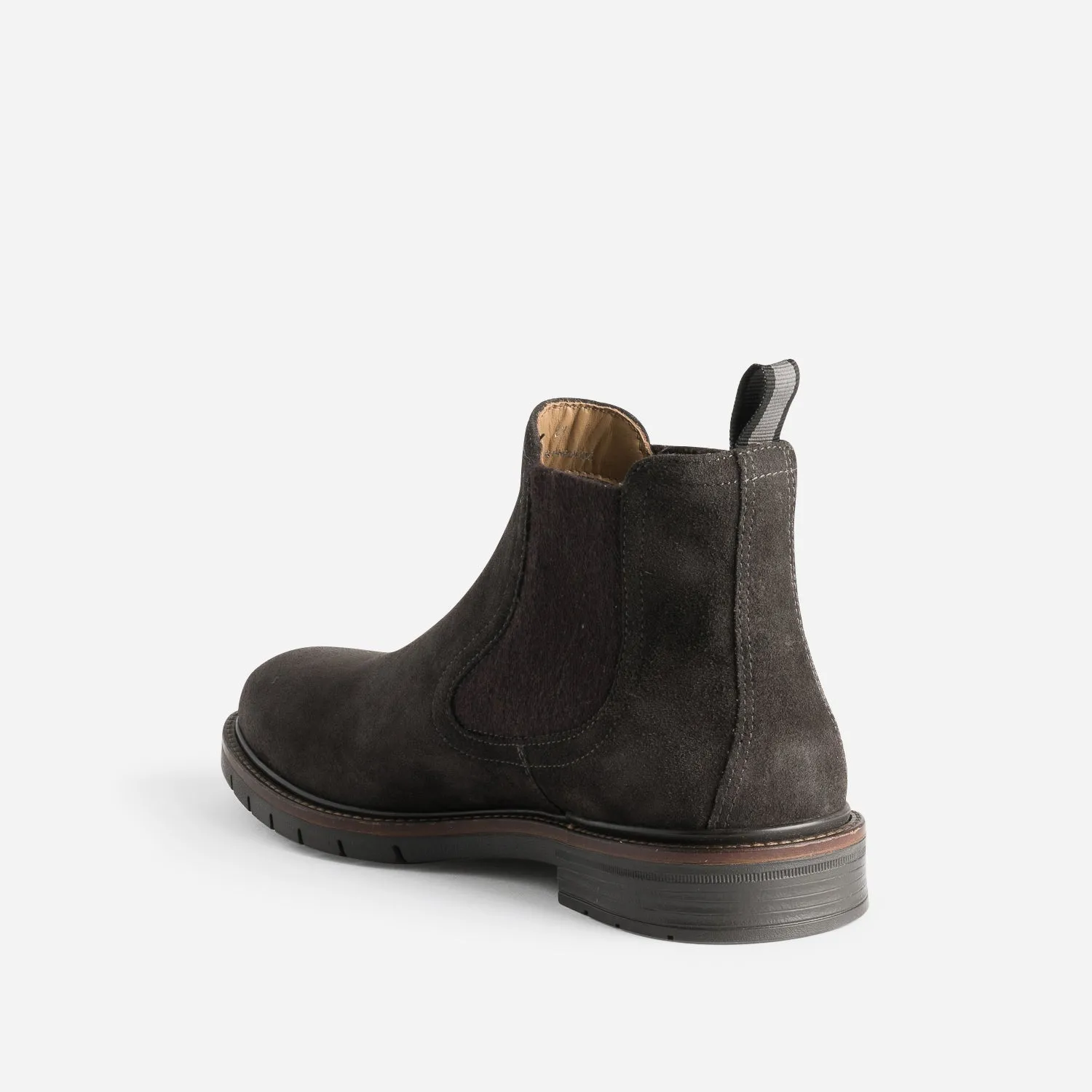 Chelsea boots marron foncé en cuir velours - Boots Homme | ERAM