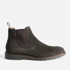 Chelsea boots marron foncé en cuir velours - Boots Homme | ERAM