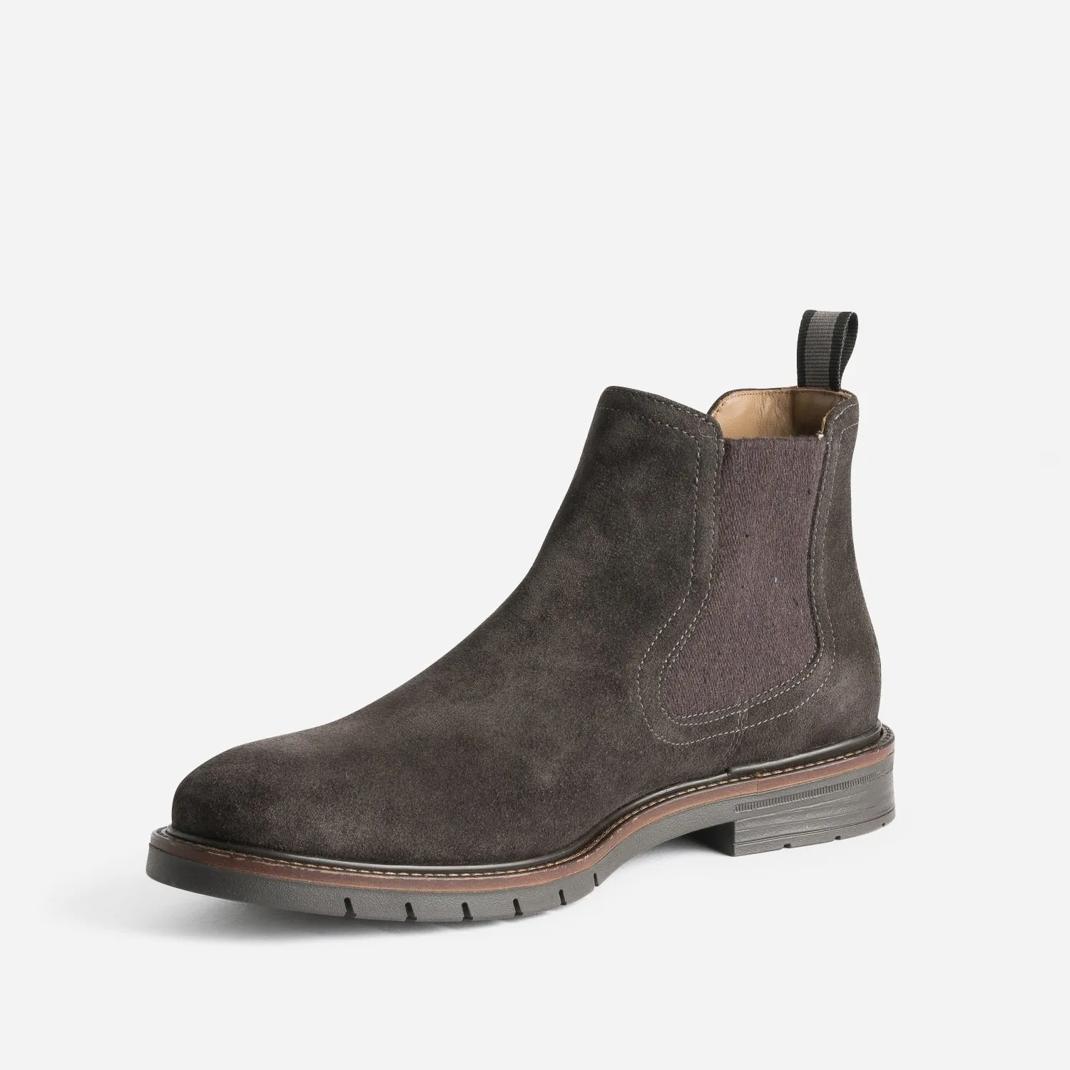 Chelsea boots marron foncé en cuir velours - Boots Homme | ERAM