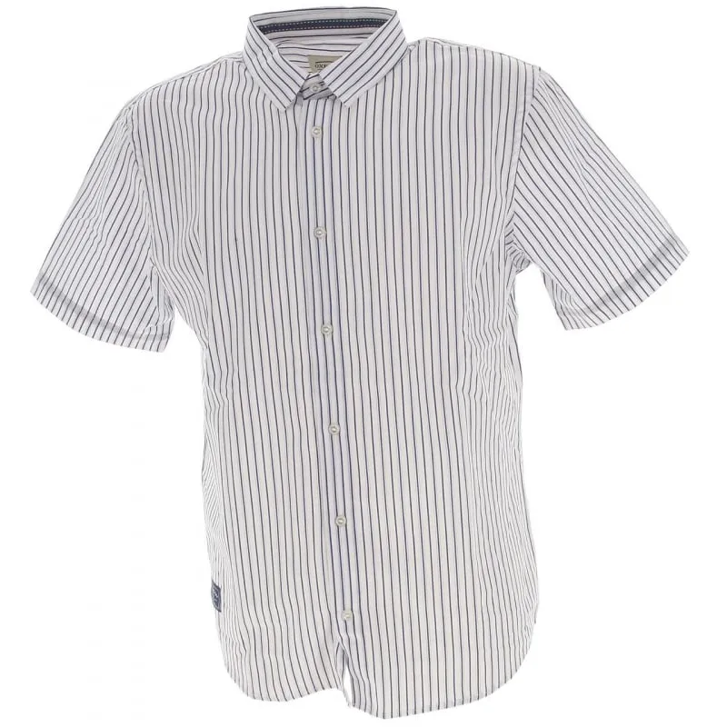 Chemise à motifs blanc bleu marine homme - Teddy Smith | wimod