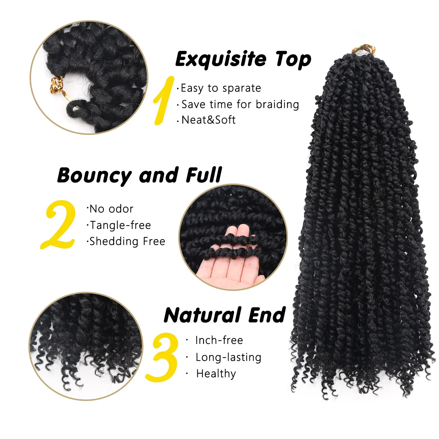 Cheveux Humains En Vrac Longs Pré Torsadés Passion Twist Crochet 30 Pouces Pré Bouclé Tressage Doux Bohème Torsions 231025 Du 10