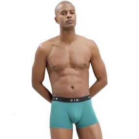 DIM Lot de 2 Boxers Homme Coton STRETCH Acier Vert émeraude