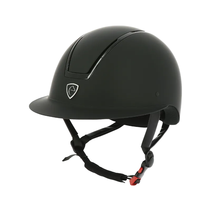 Equithème - Casque d'équitation visière large Glint matt noir