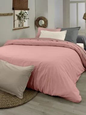 Housse de couette en coton biologique - Rose framboise