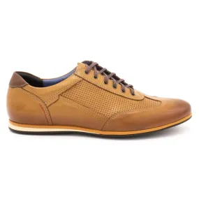 Kampol Chaussures casual en cuir pour hommes 64 / SŁ rouge orange