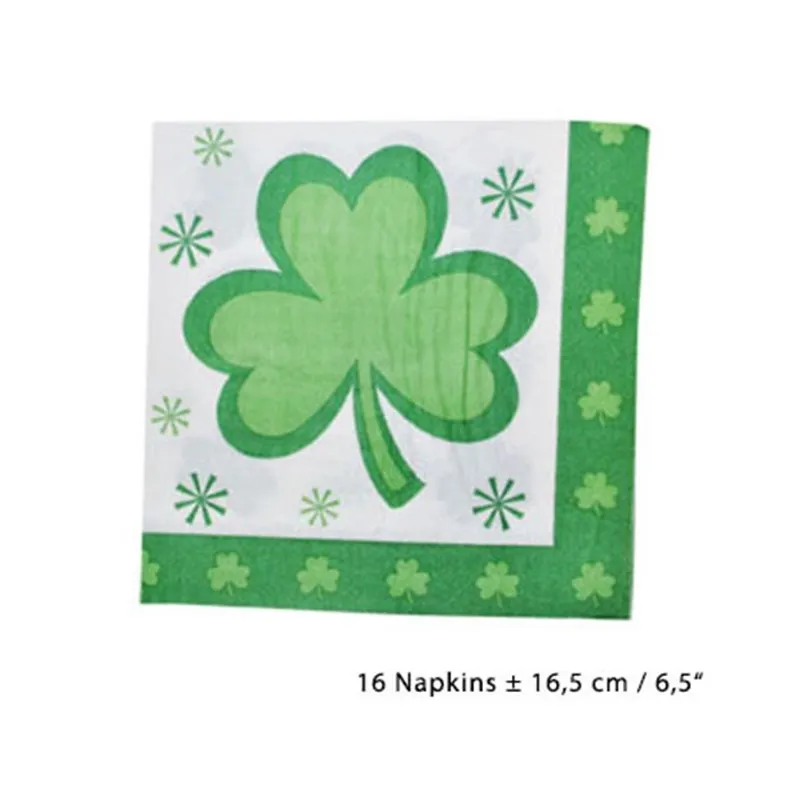 Lot de 16 serviettes st patrick en papier idéal pour vos décorations