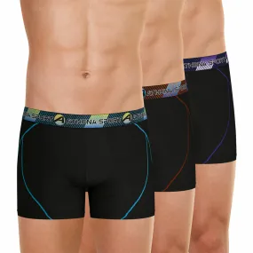 Lot de 3 boxers longs homme - Noir Athéna - Caleçon Homme sur MenCorner