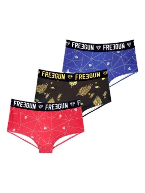 Lot de 3 Shortys fille Freegun - Noir