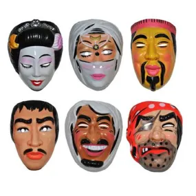 Masque Coque Divers Personnages Carnaval Accessoire de Fête Déguisée 