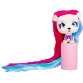 Mini poupée VIP Pets IMC TOYS - Bow Power - Gwen - Cheveux extra longs - Accessoires colorés rose - Imc Toys