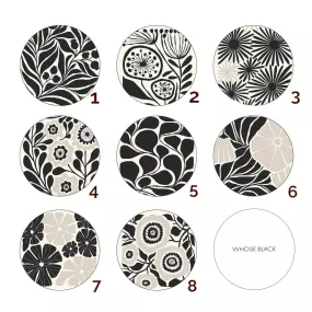 Motif YAYA graphique discret noir et blanc 25mm WHOSE BLACK