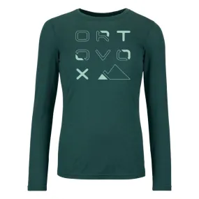 Ortovox 185 Merino Brand Outline LS - Sous-vêtement mérinos femme | Hardloop