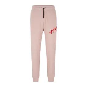 PANTALON DE JOGGING DROG HUGO EN COTON AVEC LOGO BRODÉ ROSE