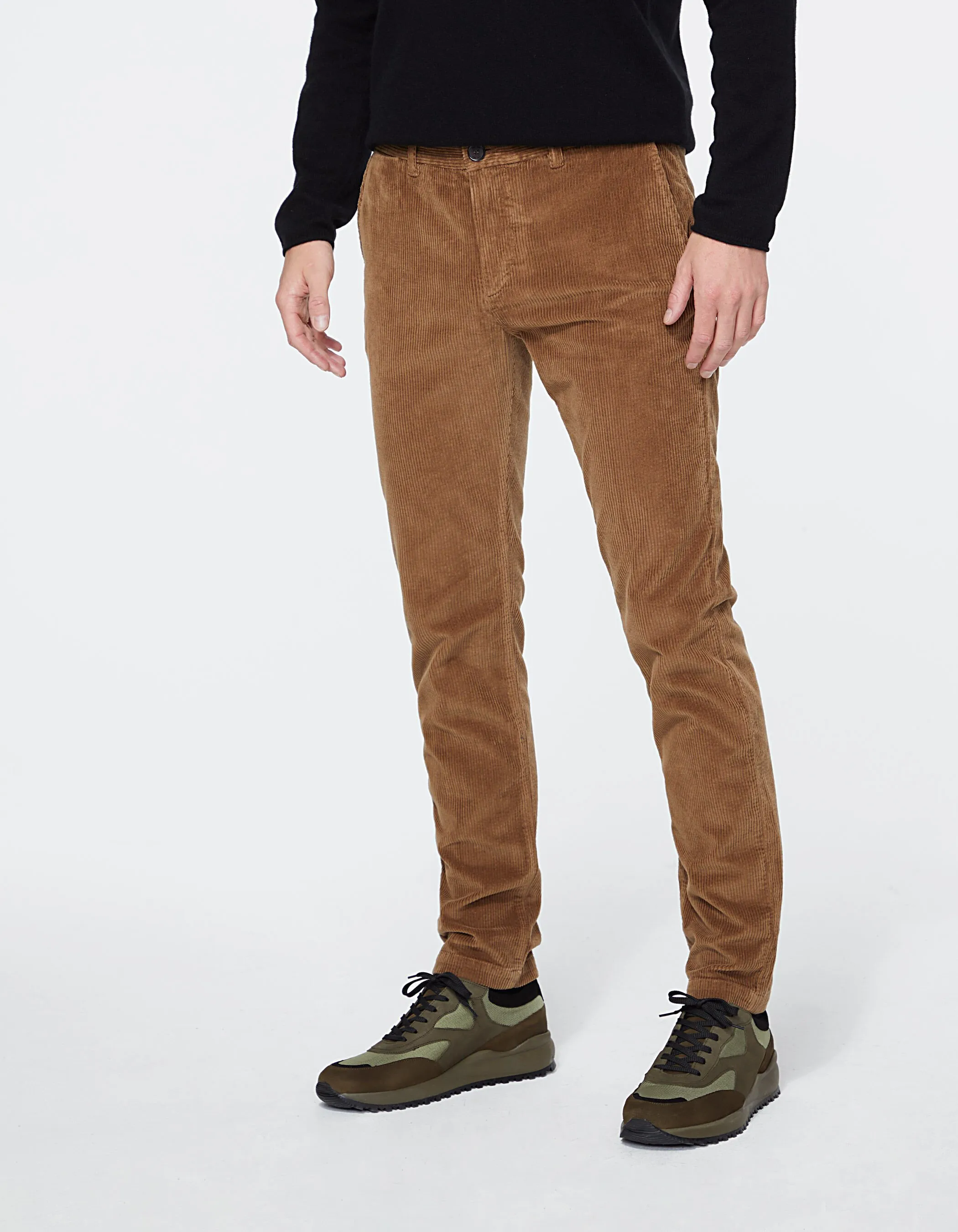 Pantalon SLIM vison en velours côtelé Homme