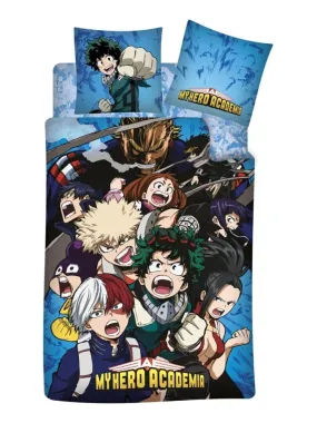 Parure de Lit Enfant Coton 3 pièces My Hero Academia - Bleu