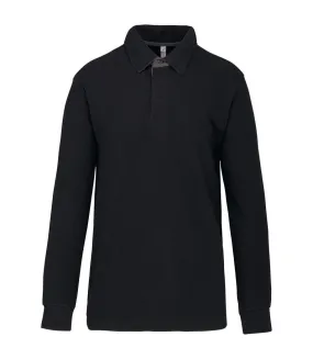 Polo manches longues - Homme - K221 - noir