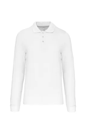 Polo manches longues - Homme - K243 - blanc 