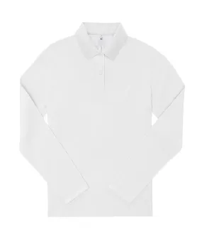 Polo manches longues- Femme - PW464 - blanc 