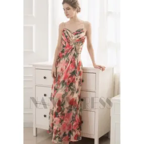 robe de soirée jupe imprimée long 