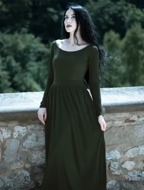 Robe longue à manches longues Lotus Artanis, Vert forêt