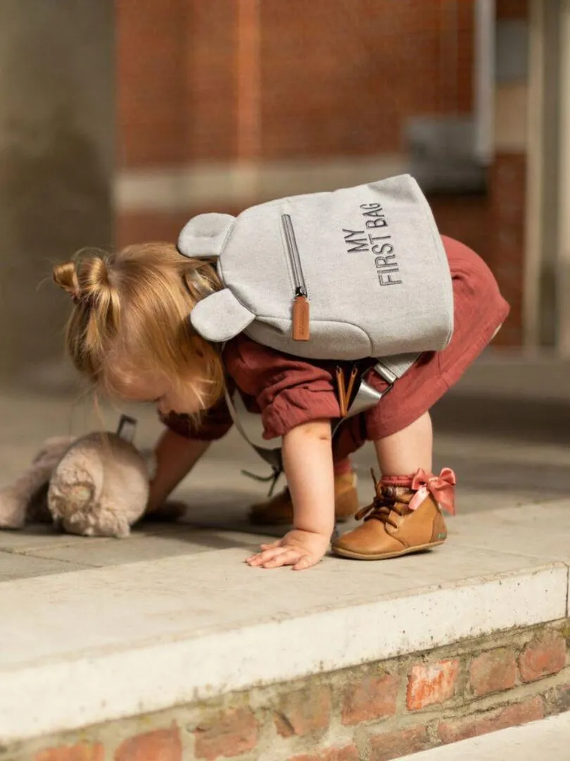 Sac à dos bébé My first bag canvas gris (24 cm) - Gris