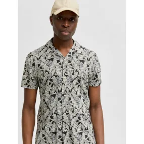 Selected homme - Chemisette noire motifs oiseaux