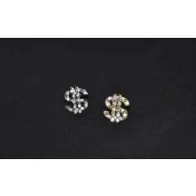 Studs pour oreille pour homme en Dollar avec diamants incrusté