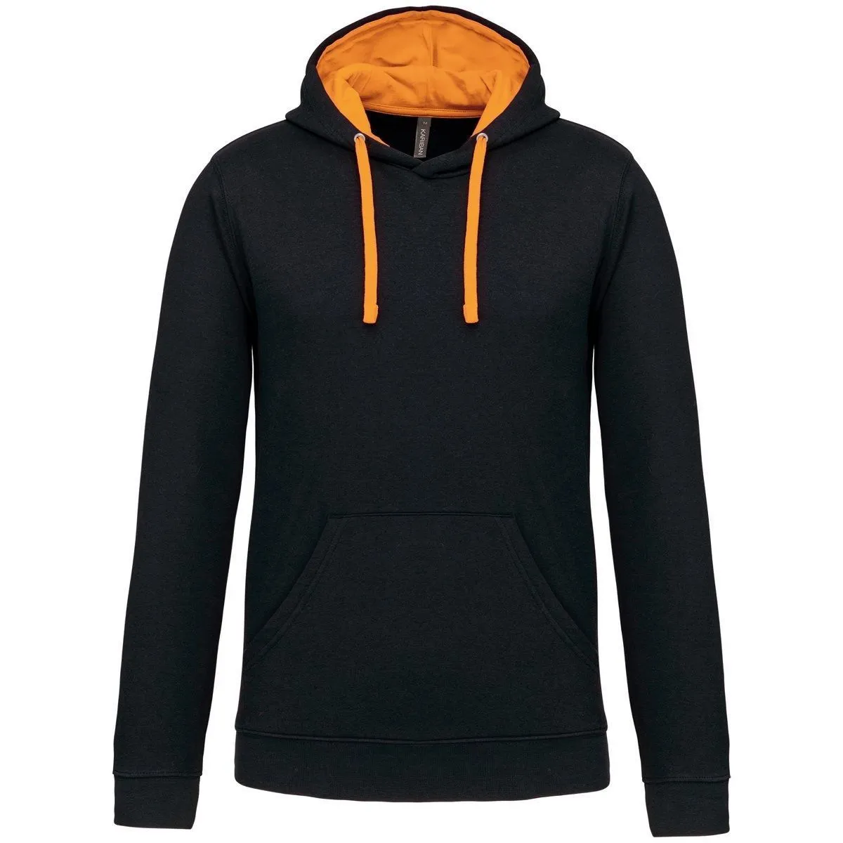 Sweat à capuche contrastée - Homme - K446 - noir et orange 