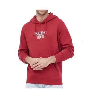 Sweat à Capuche Rouge Homme Guess Embro