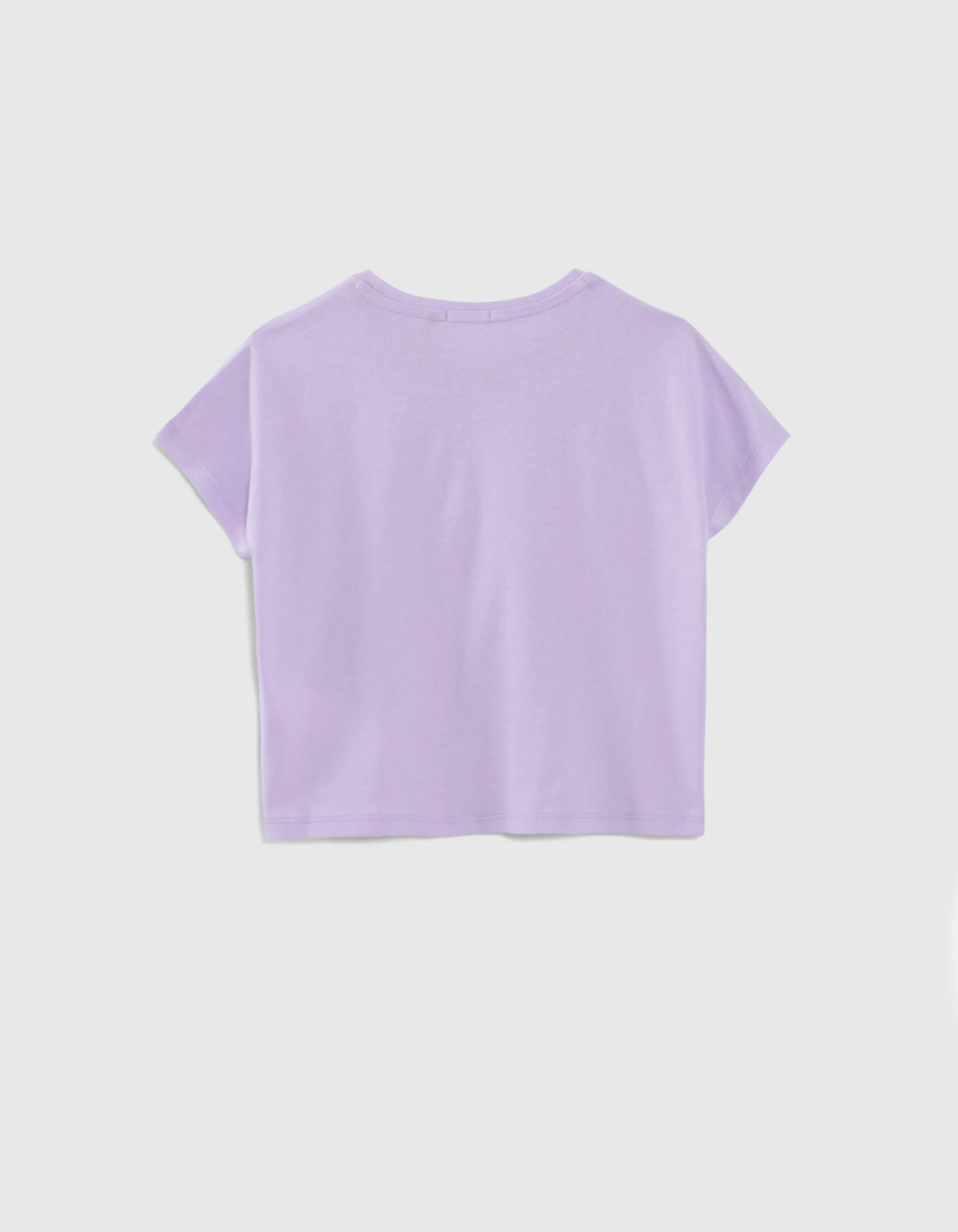 T-shirt lilas message et fruits fluo fille