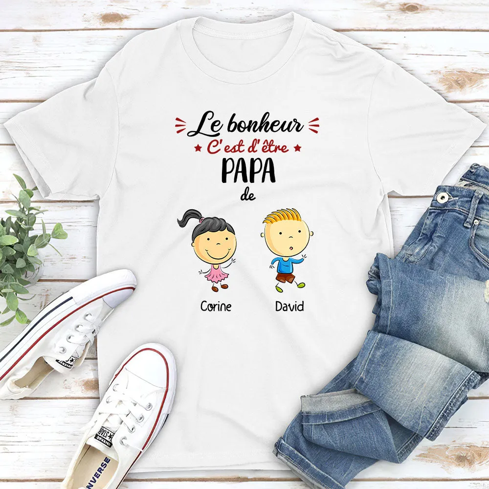 T-shirt Unisex Personnalisé - Le Bonheur C‘Est D’être Maman/Mamie