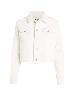 Veste en velours femme Tommy Jeans Ref 60536 YBH Blanc